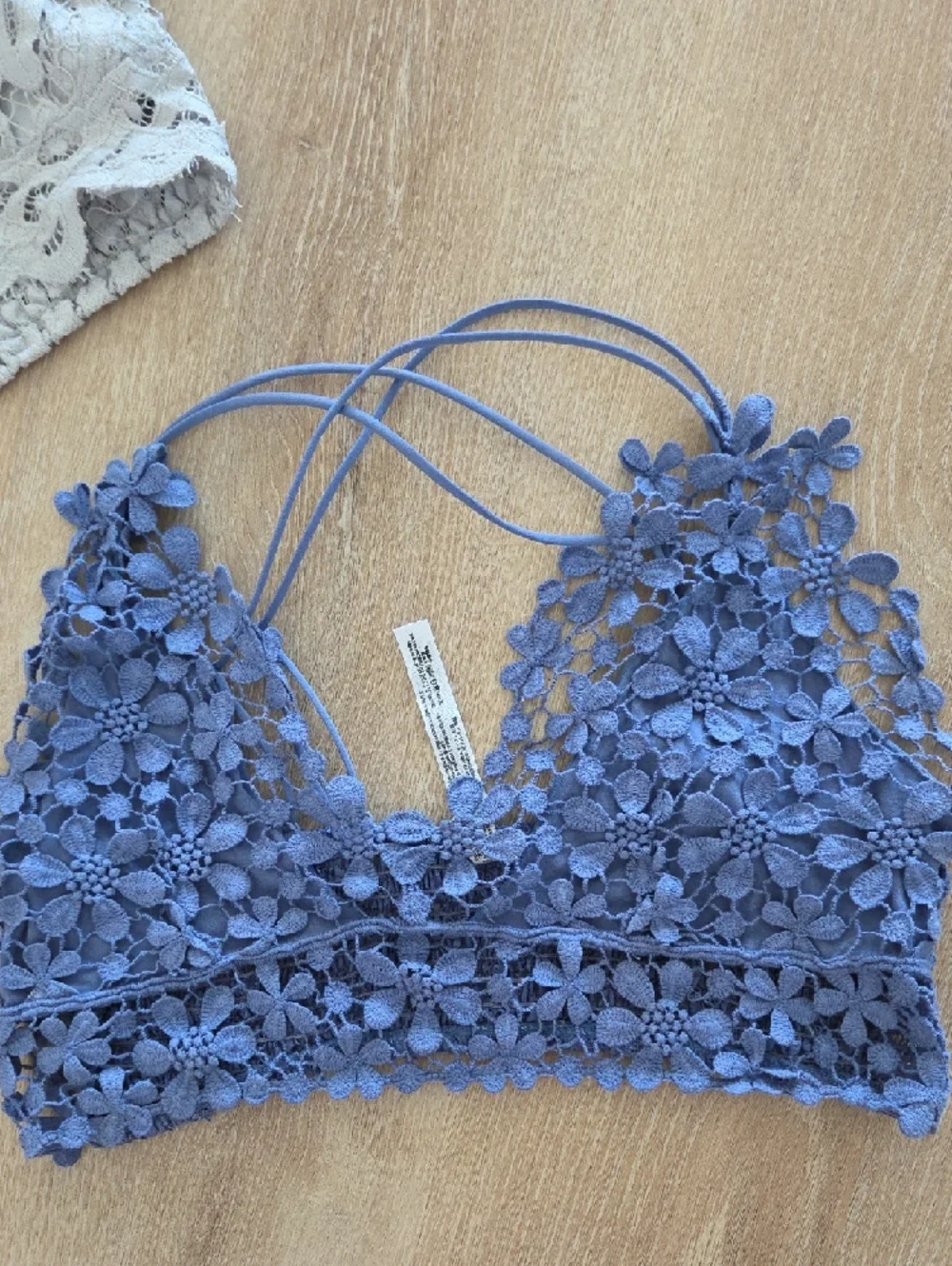Free People Bralette Trio - Blue, Black, Grey - Picture 2 of 7